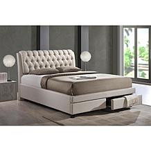 Ainge Button-Tufted Fabric Upholstered Storage King Size Bed