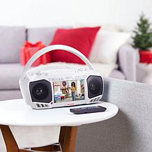 Aiwa 7" LCD Streaming, DVD, CD, FM Radio & Bluetooth Portable Boombox