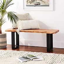 Alaterre Furniture Alpine 48" Entryway Bench with Live Edge