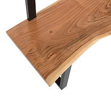Alaterre Furniture Alpine 48" Live Edge Coat Rack with Bench