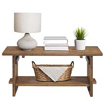 Alaterre Furniture Bethel 40" Entryway Bench with Storage Shelf