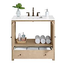 Alaterre Furniture Lucca 36" Bathroom Vanity Freestanding Cabinet