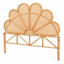 Alden Bohemian Natural Rattan Headboard 60.6"W x 51.2"H