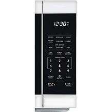 Almo 1.1 Cubic Foot White Countertop Microwave Oven