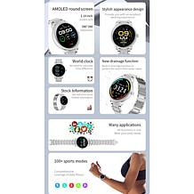 AltaFit Bluetooth Smartwatch with Extra Milanese Band & Tools