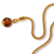 Amber Extraordinaire Bead Drop Adjustable Popcorn Necklace