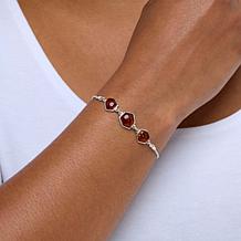 Amber Extraordinaire Sterling Silver Honeycomb Adjustable Bracelet