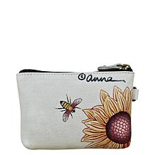 Anna by Anuschka Hand Painted Leather Coin Pouch