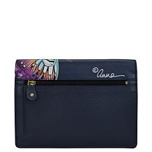 Anna by Anuschka Hand Painted Leather Two Fold Wallet Crossbody