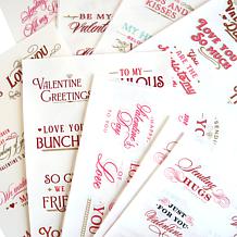 Anna Griffin® Smitten Sentiments Rub-On Transfers - Set of 128
