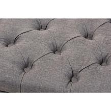 Annabelle Fabric Upholstered Button-Tufted Storage Ottoman
