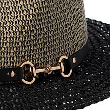 Anne Klein Uptown Chic Woven Fedora