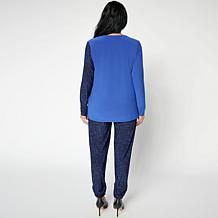 Antthony 2-piece Asymmetric Colorblock Top and Pant Set