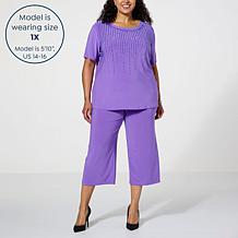 Antthony 2-piece Embellished Top and Cropped Pant Set