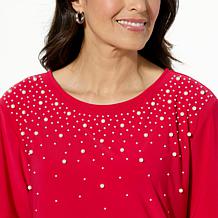 Antthony 2-piece Embellished Top and Cropped Pant Set