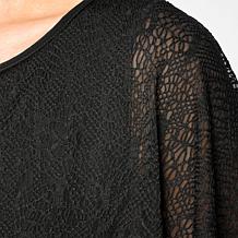 Antthony 2-piece Fishnet Overlay Top & Wide-Leg Pant