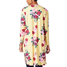 Antthony Printed Jersey Knit Duster Cardigan