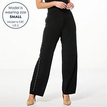 Antthony Studded Trim Stretch Pull-On Pant