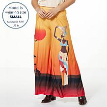 Antthony Studio Stretch Knit Wide-Leg Pull-On Pant