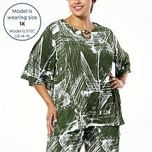 Antthony Textured Knit Dolman-Sleeve Relaxed Top