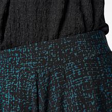 Antthony Tweed-Printed Knit 6-Gore Pull-On Midi Skirt