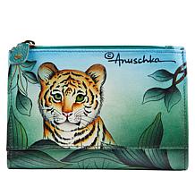 Anuschka Hand-Painted Leather Trifold Organizer Wallet  with RFID