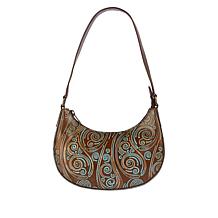 Anuschka Handpainted Leather Small Shoulder Hobo