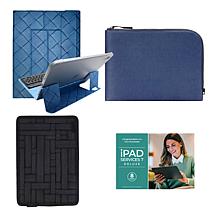 Apple 11 iPad 128GB w/Keyboard, Case, Sleeve and Accessories - Blue