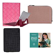 Apple 11 iPad 256GB w/Keyboard, Case, Sleeve and Accessories - Silver