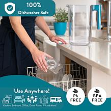 Aqua Optima Perfect Pour 6 Cup Water Filter Pitcher, 6 Filters