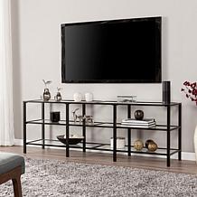 Ari Metal and Glass TV Stand - Black