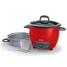 Aroma ARC-743-1NGR 6-Cup Pot Style Rice Cooker - Red