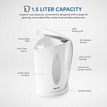 Aroma AWK-105 1.5-Liter Electric Kettle - White/Grey