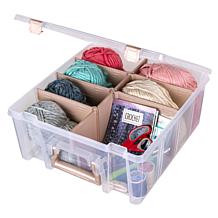 ArtBin Super Satchel Double Deep W/Removable Dividers-Rose Gold Handle