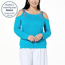 "As Is" Allison Brown NY Key West Cold Shoulder Sweatshirt