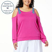 "As Is" Allison Brown NY Key West Cold Shoulder Sweatshirt