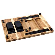 "As Is" Anchor Hocking Swing & Stretch Cutting Board & 2 Prep Cups
