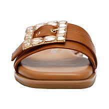 "As Is" Anne Klein Casey Elegant Crystal Slip-On Slide