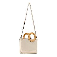 "As Is" Anne Klein Solid Tote with Straw Handle