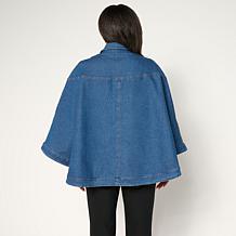 "As Is" Antthony Button-Down Denim Poncho