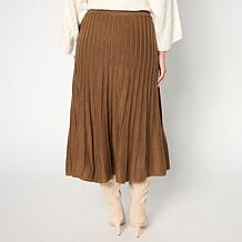 "As Is" Antthony Pleated Sweater Knit Midi Skirt