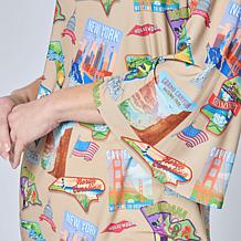 "As Is" Antthony Postcard Printed Studio Stretch Knit Tee