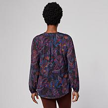"As Is" Antthony Printed Mesh Blouse