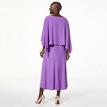 "As Is" Antthony Studio Knit Capelet Midi Dress