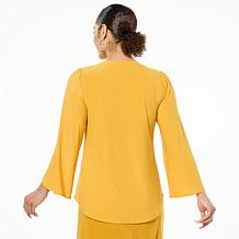 "As Is" Antthony Studio Stretch Knit Tulip-Sleeve Top