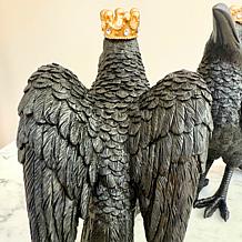 "As Is" august & leo Set of 2 Jeweled Raven Statues