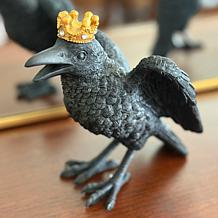 "As Is" august & leo Set of 2 Jeweled Raven Statues