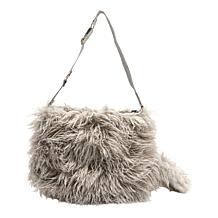 "As Is" Bearpaw Curly Faux Fur Hobo Bag