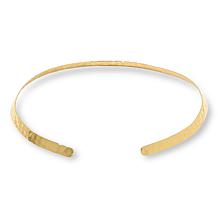 "As Is" Bellezza 15" Bronze Hammered Collar Necklace