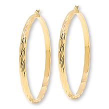 "As Is" Bellezza Bronze 2-1/2" Hoop Earrings